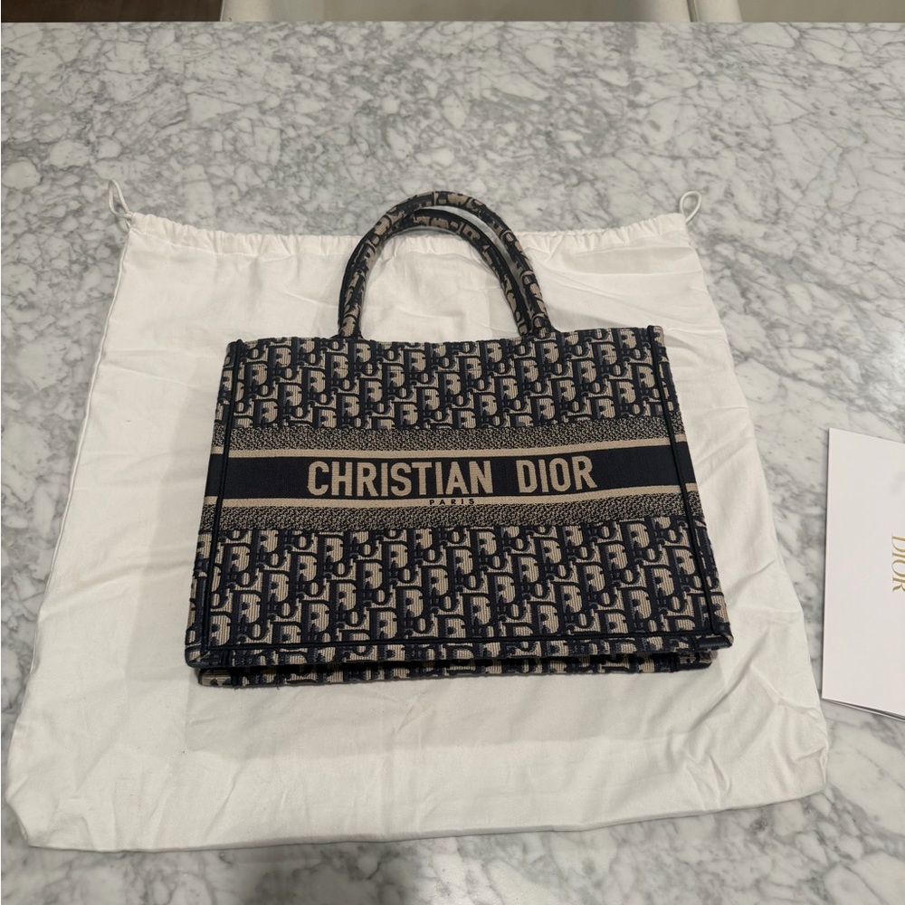 Dior Navy Book Tote